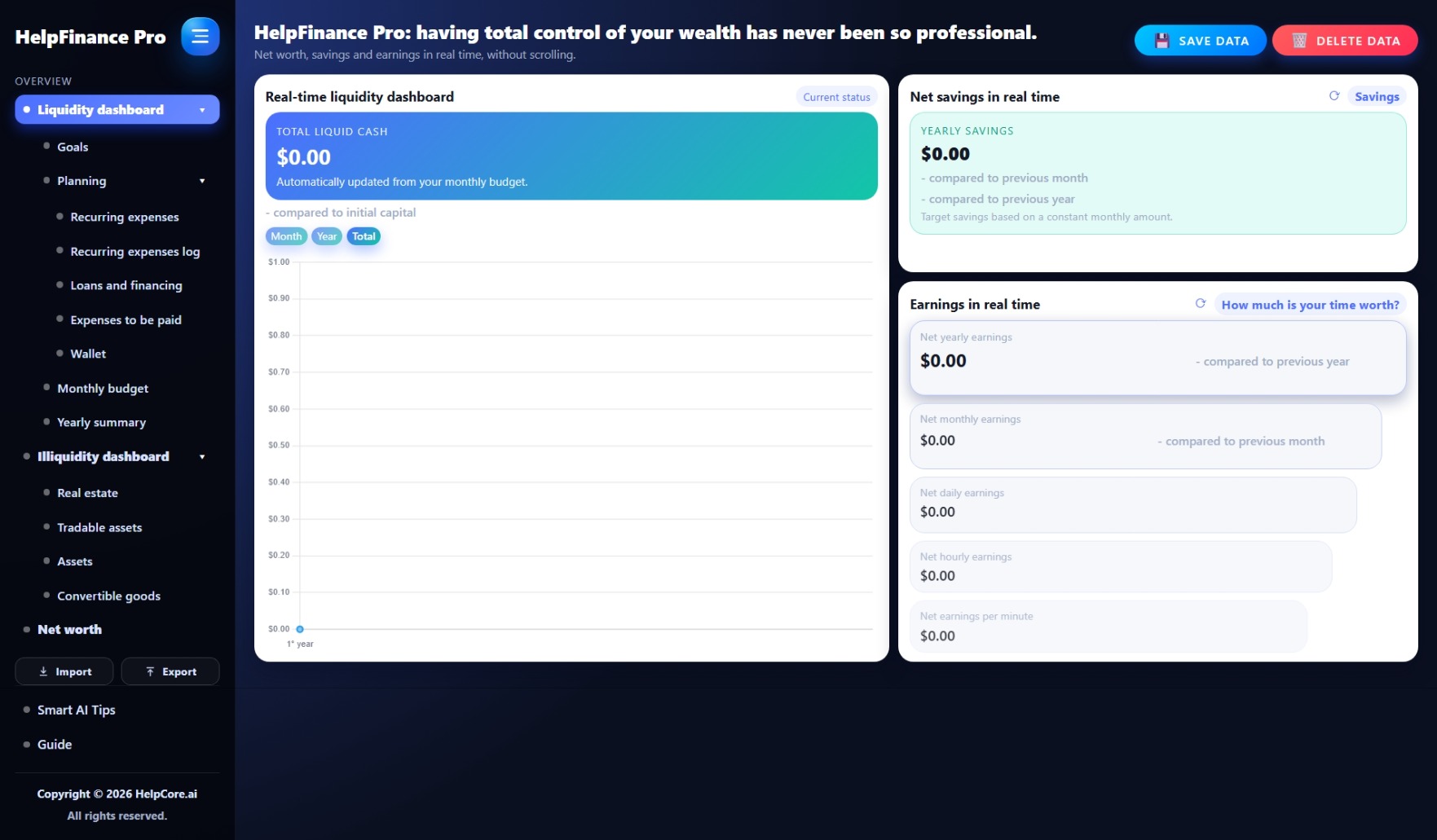 HelpFinance Pro - guida introduzione