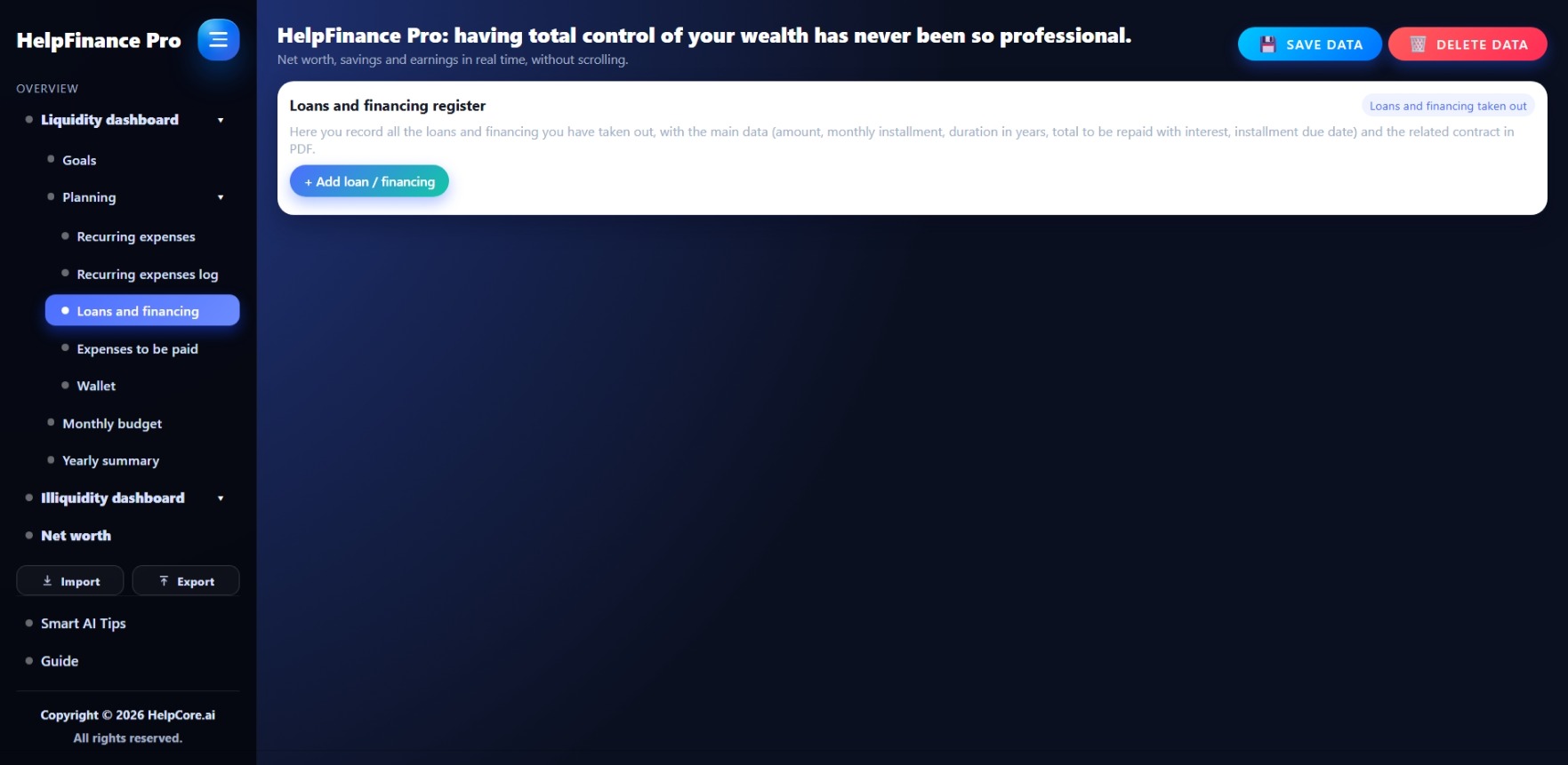 HelpFinance Pro - Mutui e finanziamenti azioni